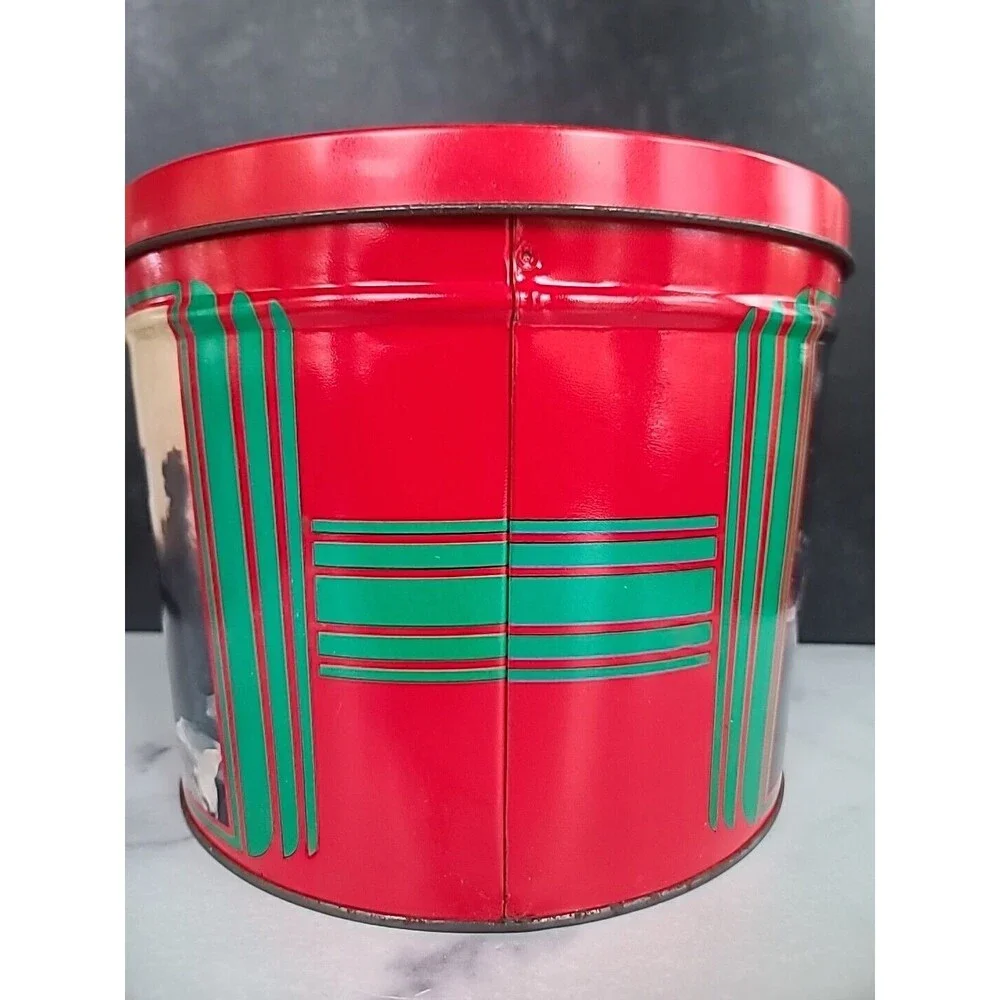 Vintage Empty Coca-Cola Santa Tin Large